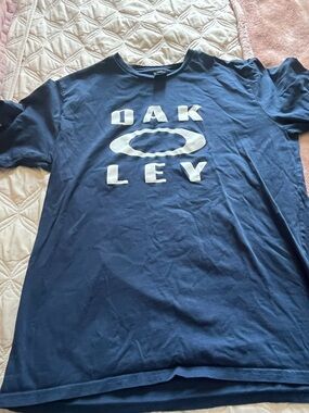 Oakley Navy and White Logo Tee